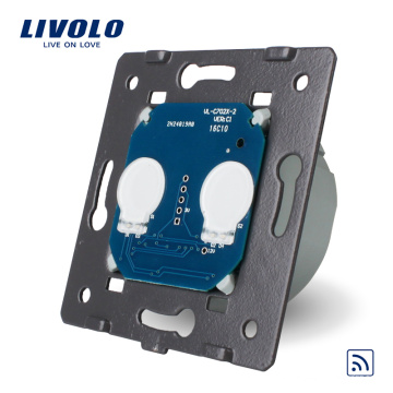 Livolo Interruptor Remoto Padrão da UE Sem Painel de Vidro de Cristal Luz de Parede Interruptor de Toque Sem Fio Inteligente + LED Indicador VL-C702R